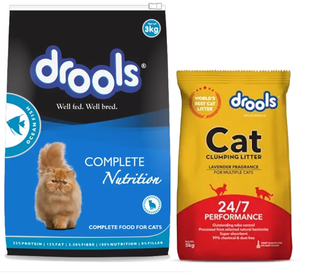 Drools Ocean Fish Dry Food For Cat - 3 kg FREE 5 KG DROOLS LITTER